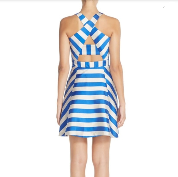 SOLD - Adelyn Rae Cross Back Fit and Flare Dress - Picture 2 of 5